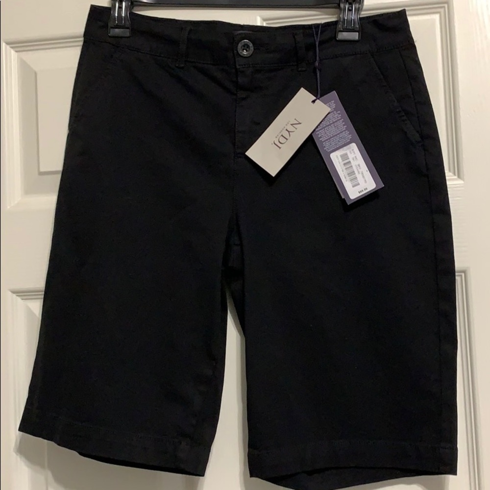 NYDJ, NWT, Black walking shorts, size 4.